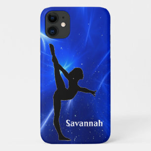 Gymnastiek Blue Abstract Hoesje-Mate iPhone Case