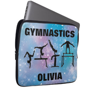 Gymnastiek Blue Glam Laptop Sleeve