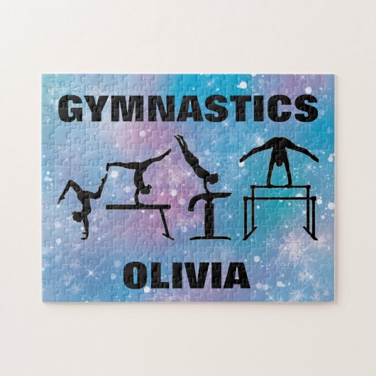Gymnastiek Blue Glam Legpuzzel (Horizontaal)