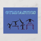 Gymnastiek Briefkaart voor meisjes die van Gymnast (Voorkant)
