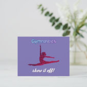Gymnastiek Briefkaart voor meisjes die van Gymnast (Staand voorkant)