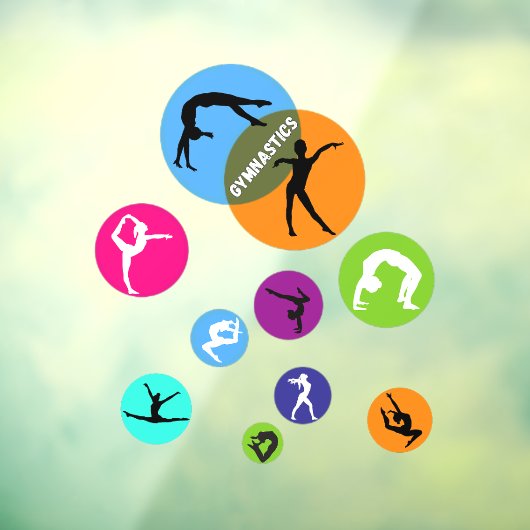 Gymnastiek Bubble Raamsticker (Vel 3)