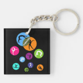 Gymnastiek Bubble Sleutelhanger (Achterkant)