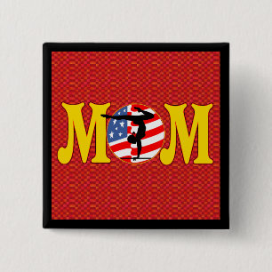 Gymnastiek Buttonnen Vierkante Button 5,1 Cm