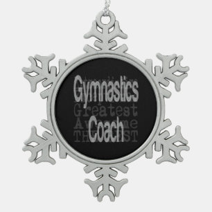 Gymnastiek Coach Extraordinaire Tin Sneeuwvlok Ornament
