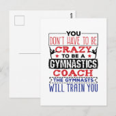 Gymnastiek Coach Funny Appreciation Gift Crazy Briefkaart (Voorkant / Achterkant)