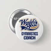 Gymnastiek Coach Gift Ronde Button 5,7 Cm (Voorkant /achterkant)