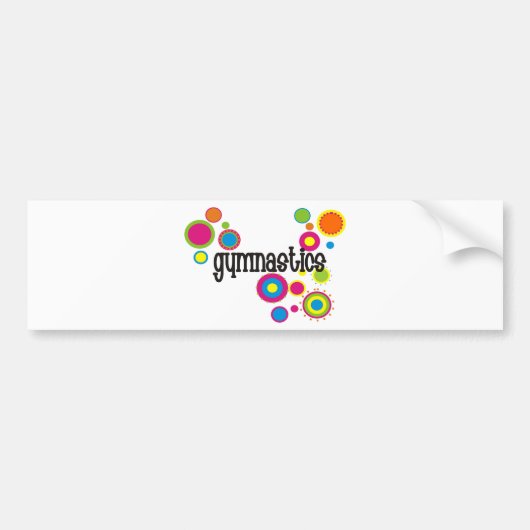 Gymnastiek Cool Polka Dots Bumpersticker (Voorkant)