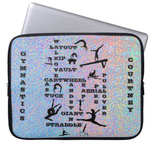 Gymnastiek Crossword Personalized Electronics Bag Laptop Sleeve