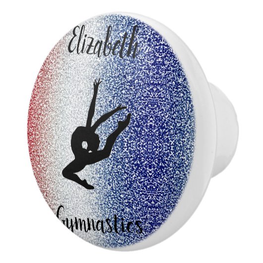 Gymnastiek Custom Rood Wit Blauw Keramische Pull Keramische Knop (Rechts)