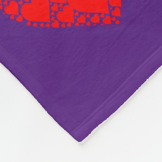 Gymnastiek deken met rode harten en gymnast. (Hoek)