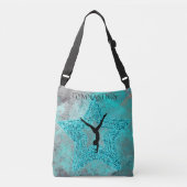 Gymnastiek dwars lichaam tas met douanenaam. (Voorkant)