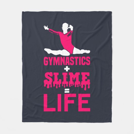 Gymnastiek en Slime is het leven Fleece Deken (Voorkant)