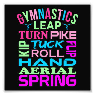 Gymnastiek Facts Gymnast Gymnastic Sports Lover Gr Foto Afdruk