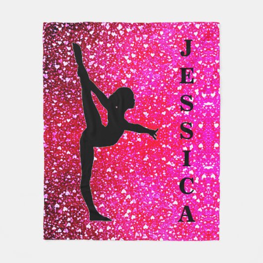 Gymnastiek Falling Hearts Fleece Blanket Deken (Voorkant)