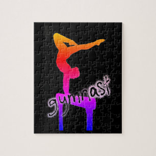 Gymnastiek Funky Font Gymnast Puzzle Legpuzzel