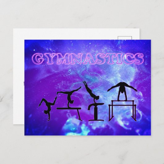 Gymnastiek Galaxy Briefkaart (Voorkant / Achterkant)