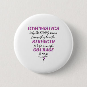 Gymnastiek geeft de sterke, overlevende gymnast-gi ronde button 5,7 cm
