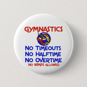 Gymnastiek Geen Wimps Ronde Button 5,7 Cm