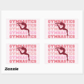 Gymnastiek geïnspireerd rechthoekige sticker (Vel)