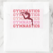 Gymnastiek geïnspireerd rechthoekige sticker (Tas)