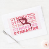 Gymnastiek geïnspireerd rechthoekige sticker (Envelop)