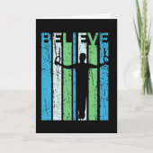 Gymnastiek gelooft mannelijke gymnast Retro stijl Kaart (Voorkant)