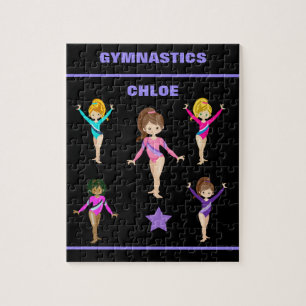 Gymnastiek gepersonaliseerde gymnast meiden puzzel