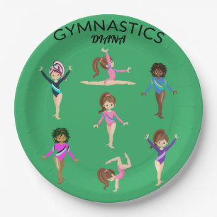 Gymnastiek gepersonaliseerde gymnast PAPER BORDEN Papieren Bordje