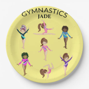 Gymnastiek gepersonaliseerde gymnast PAPER BORDEN Papieren Bordje