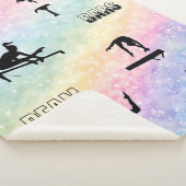 Gymnastiek Gepersonaliseerde Vault, Bars, Beam & F Sherpa Deken (3/4)