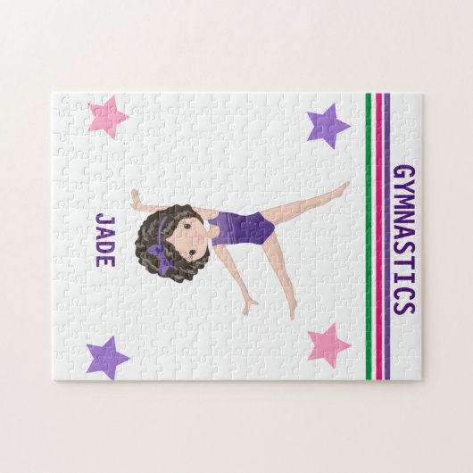GYMNASTIEK GEPUBLICEERD VOOR MEISJES GEPERSONALISE LEGPUZZEL (Horizontaal)