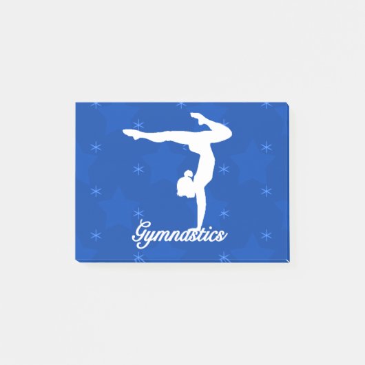 Gymnastiek Girl Blue Stars Post-it® Notes (Voorkant)