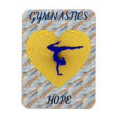 Gymnastiek gouden hart met gymnastiek magneet (Verticaal)