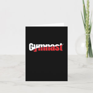 Gymnastiek - Gymnast Abstract Woordkunst Swish Kaart