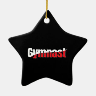 Gymnastiek - Gymnast Abstract Woordkunst Swish Keramisch Ornament