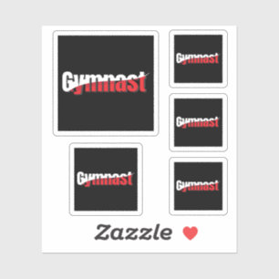 Gymnastiek - Gymnast Abstract Woordkunst Swish Sticker