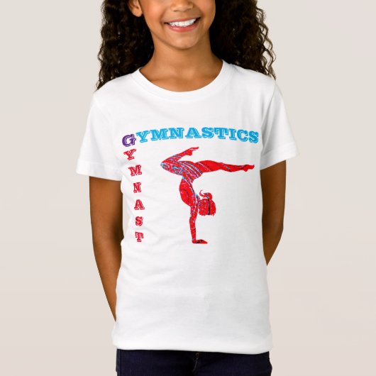 Gymnastiek Gymnast Rood + Blauw = Paarse Abstract T-shirt (Voorkant)