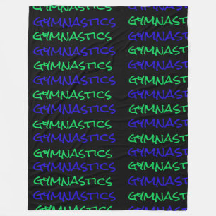Gymnastiek Gymnast Typography Fleece Blanket Deken