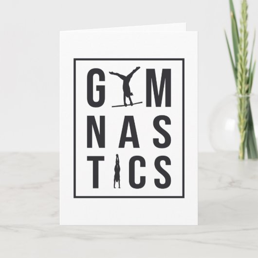 Gymnastiek Gymnast Unven Bars Hopper Acrobat Mat Kaart (Voorkant)