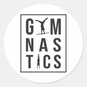 Gymnastiek Gymnast Unven Bars Hopper Acrobat Mat Ronde Sticker