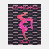 Gymnastiek handstand fleece deken is gepersonalise (Voorkant)