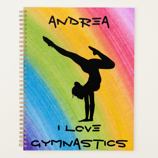 Gymnastiek Handstand Rainbow Funky Sketch Planner (Voorkant)