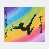 Gymnastiek Handstandaard Rainbow Funky Sketch Font Fleece Deken (Voorkant (Horizontaal))
