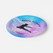 Gymnastiek Happy Birthday Custom Swirl Paper Bord (Gekanteld)