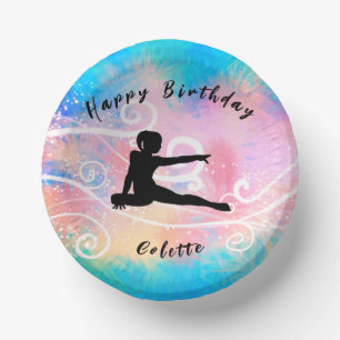 Gymnastiek Happy Birthday Custom Swirl Papieren Kommen