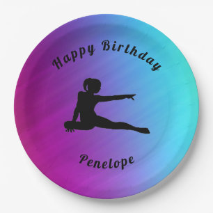 Gymnastiek Happy Birthday Gradient Paper Borden Papieren Bordje