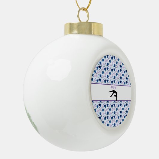 Gymnastiek Harten Snowflake Ornament (Links)