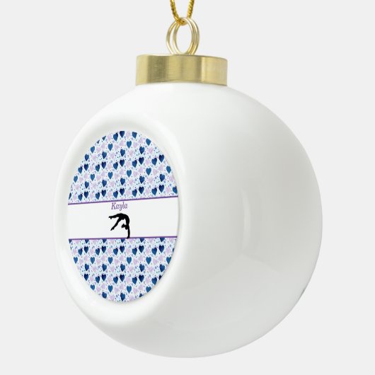 Gymnastiek Harten Snowflake Ornament (Rechts)