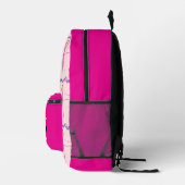 Gymnastiek hot Roze hula hooping meisje Monogram Bedrukte Rugzak (Rechts)